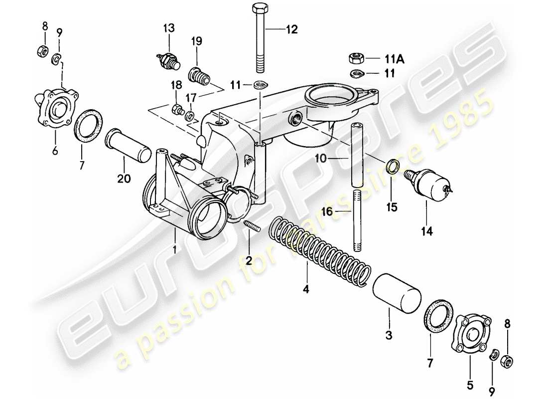 porsche 1984 (911) per - k-jetronic ii diagramma delle parti