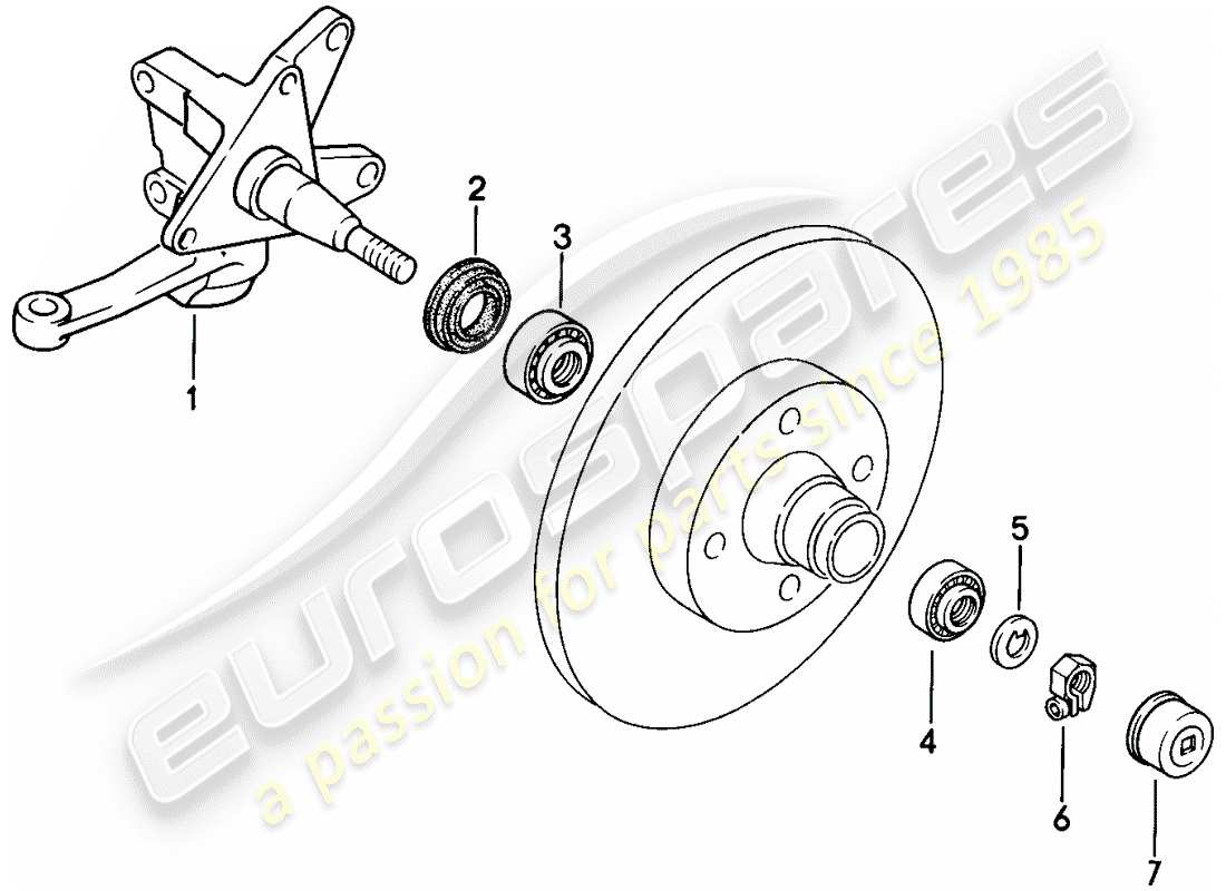 porsche 1979 (924) fuso a snodo - lubrificanti diagramma delle parti