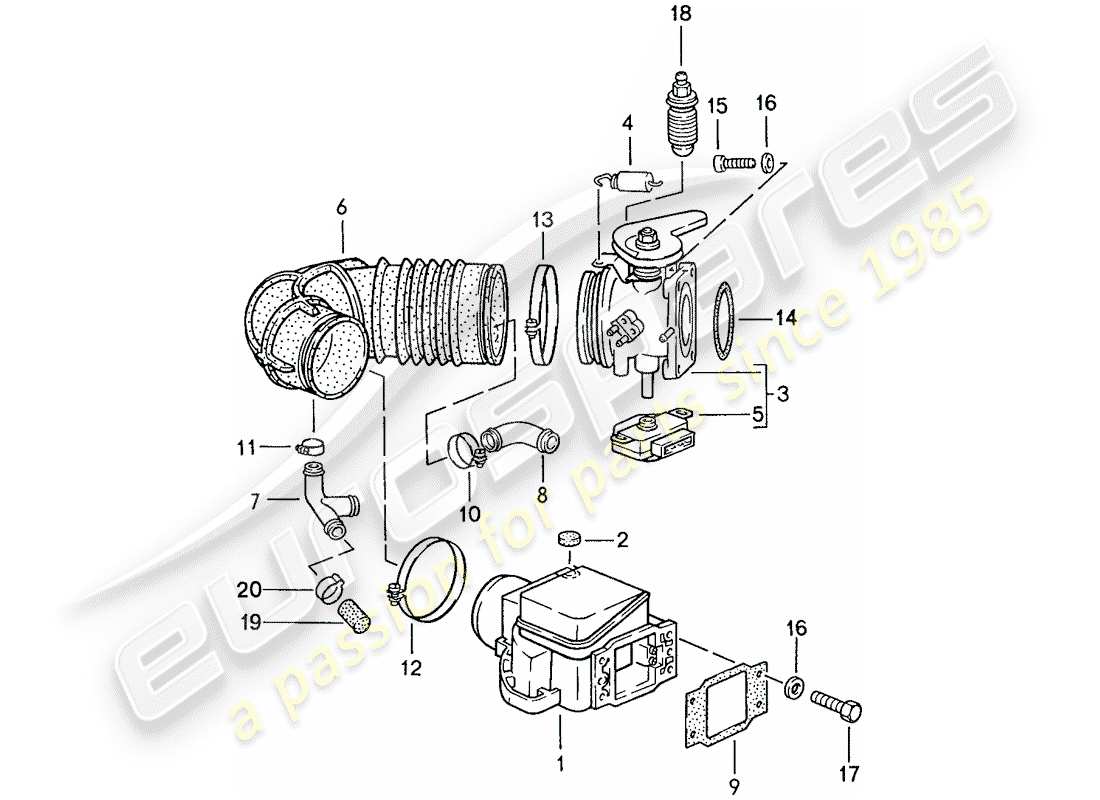 porsche 1990 (944) l-jetronic - 1 diagramma delle parti