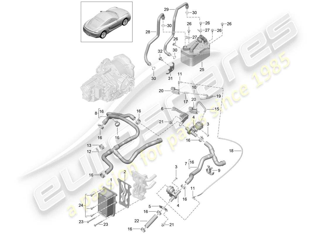 porsche 2014 (981 cayman) - per favore - diagramma delle parti
