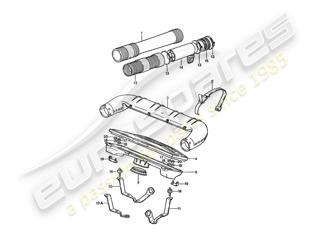 porsche 1994 (928) filtro dell'aria - lh-jetronic diagramma delle parti