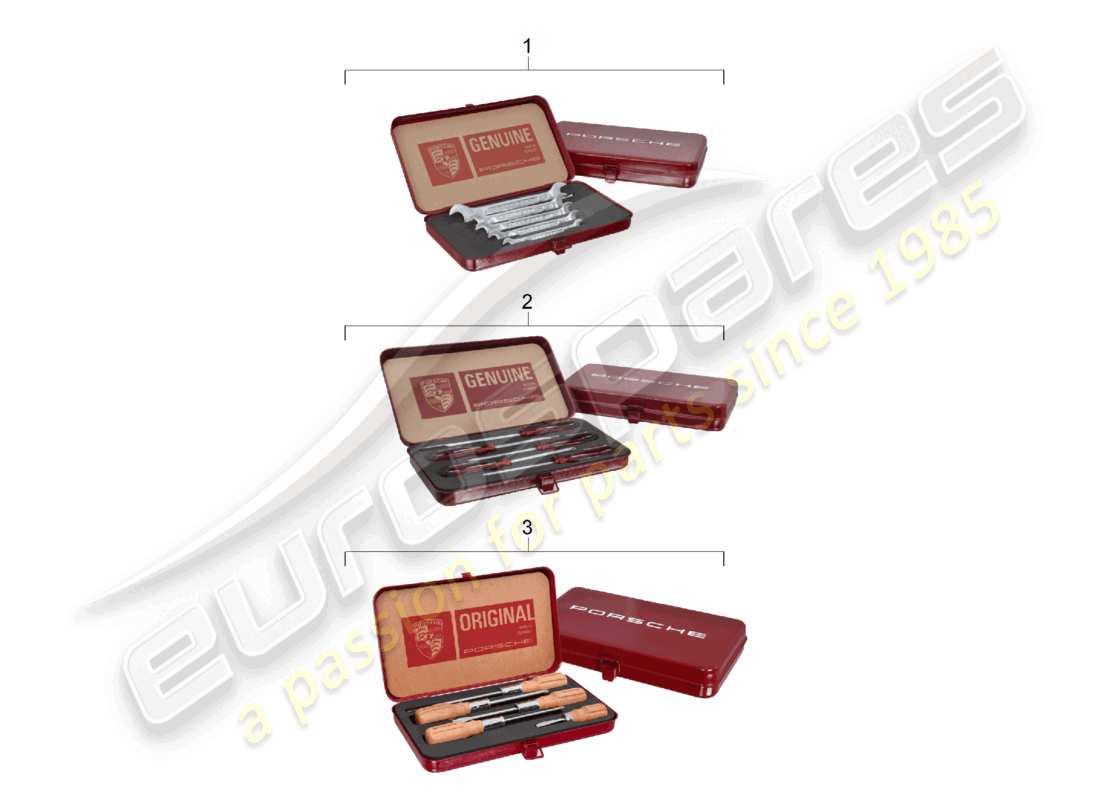 porsche 2000 (986 boxster) kit di utensili diagramma delle parti
