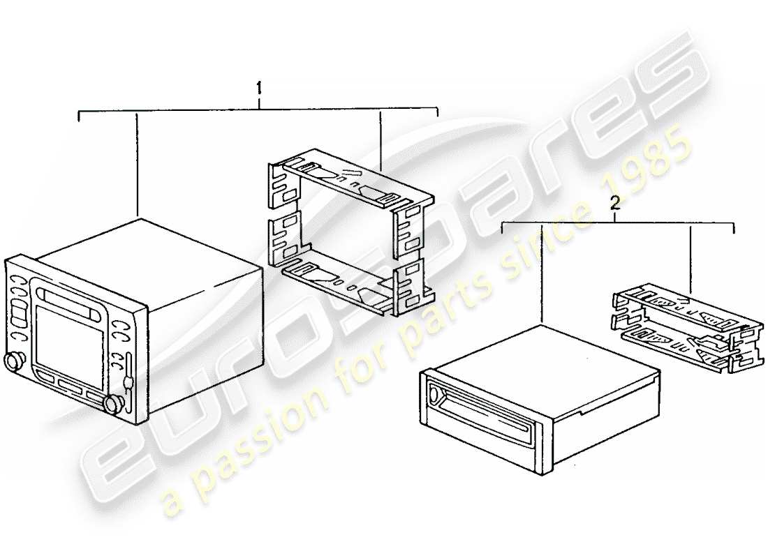 porsche replacement catalogue (1984) schema delle parti del sistema di navigazione