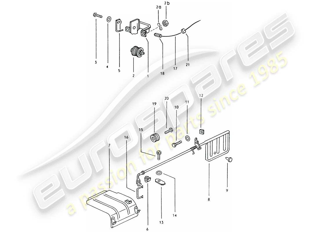 porsche 1971 (914) controllo dell'aria di raffreddamento diagramma delle parti