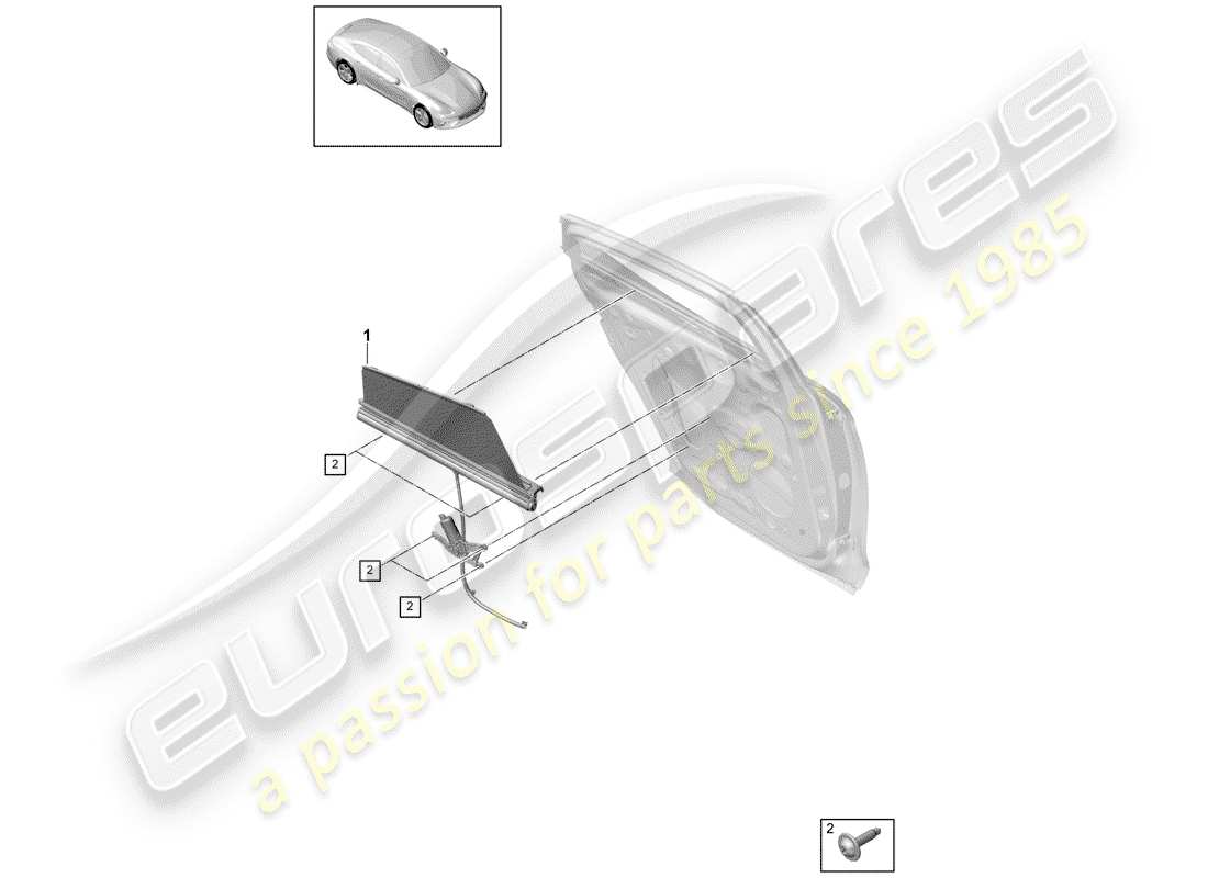 porsche 2020 (panamera 971-1) cieco diagramma delle parti