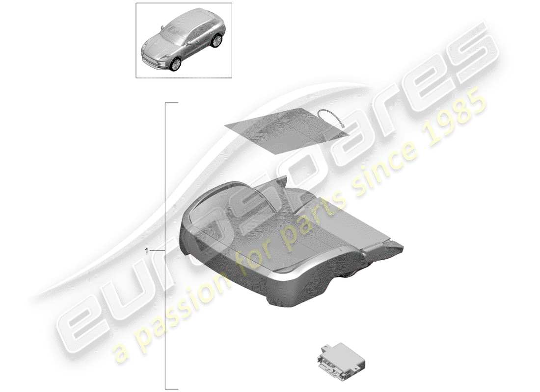 porsche 2020 (macan) schema delle parti del kit di riparazione