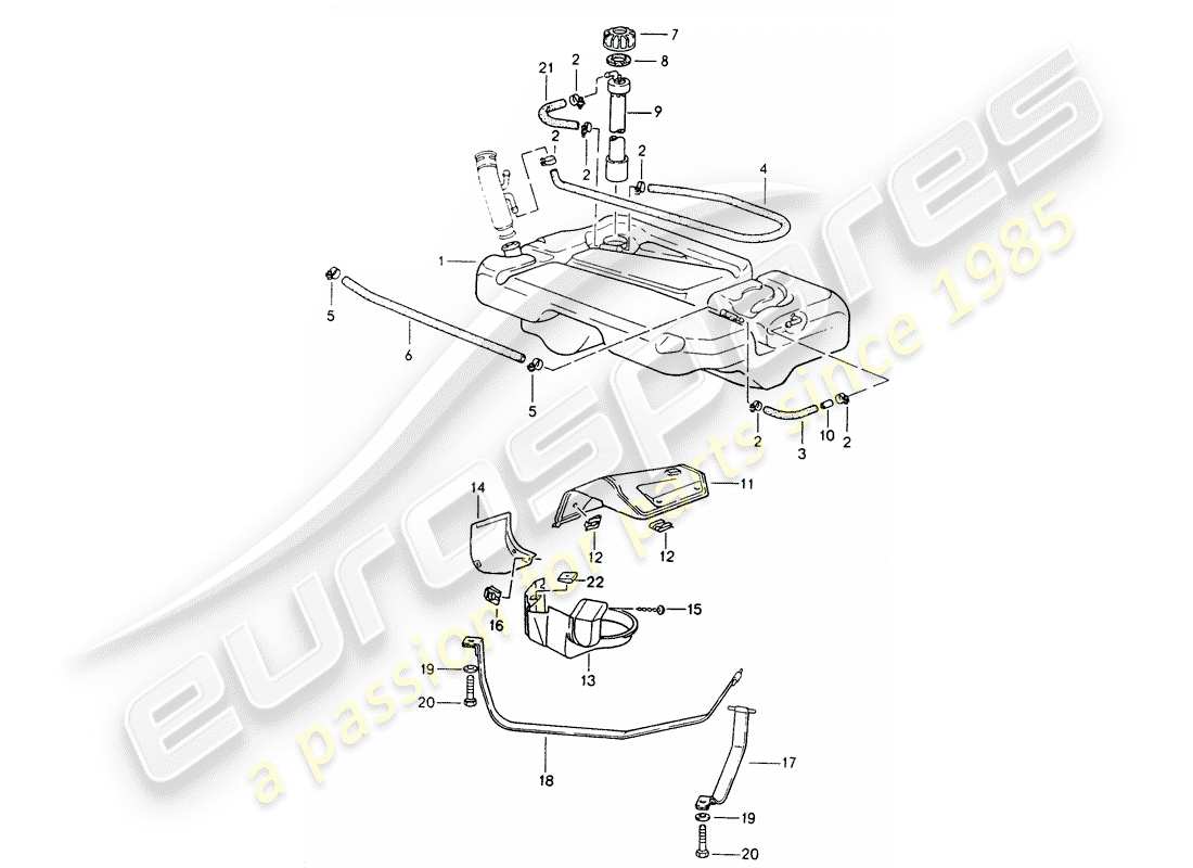 porsche 1994 (968) serbatoio di carburante diagramma delle parti