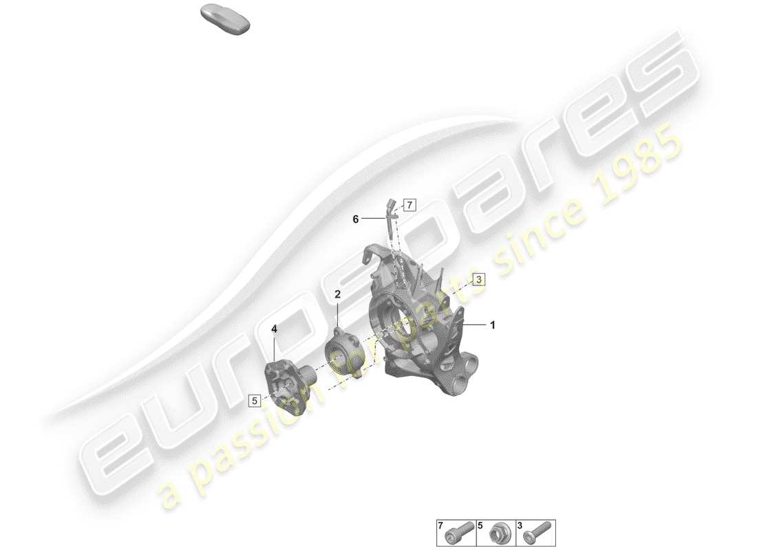 porsche 2019 (992-1) asse posteriore diagramma delle parti