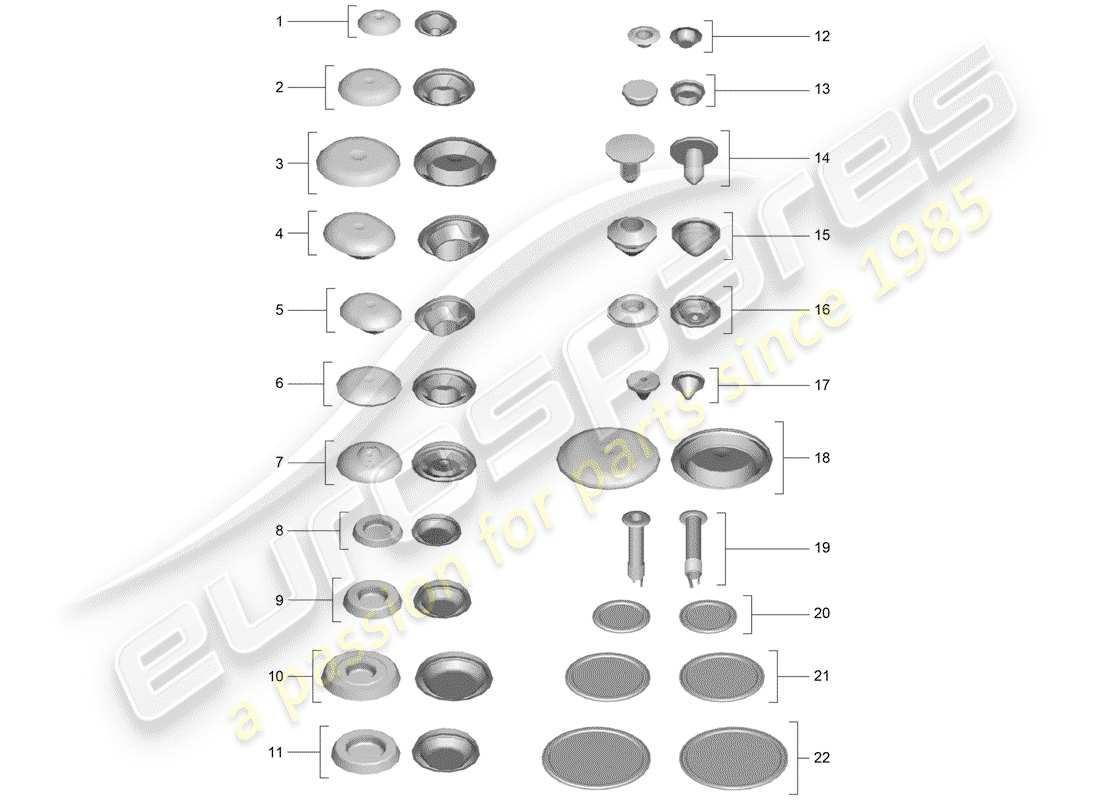 porsche 2012 (991-1) tappo diagramma delle parti