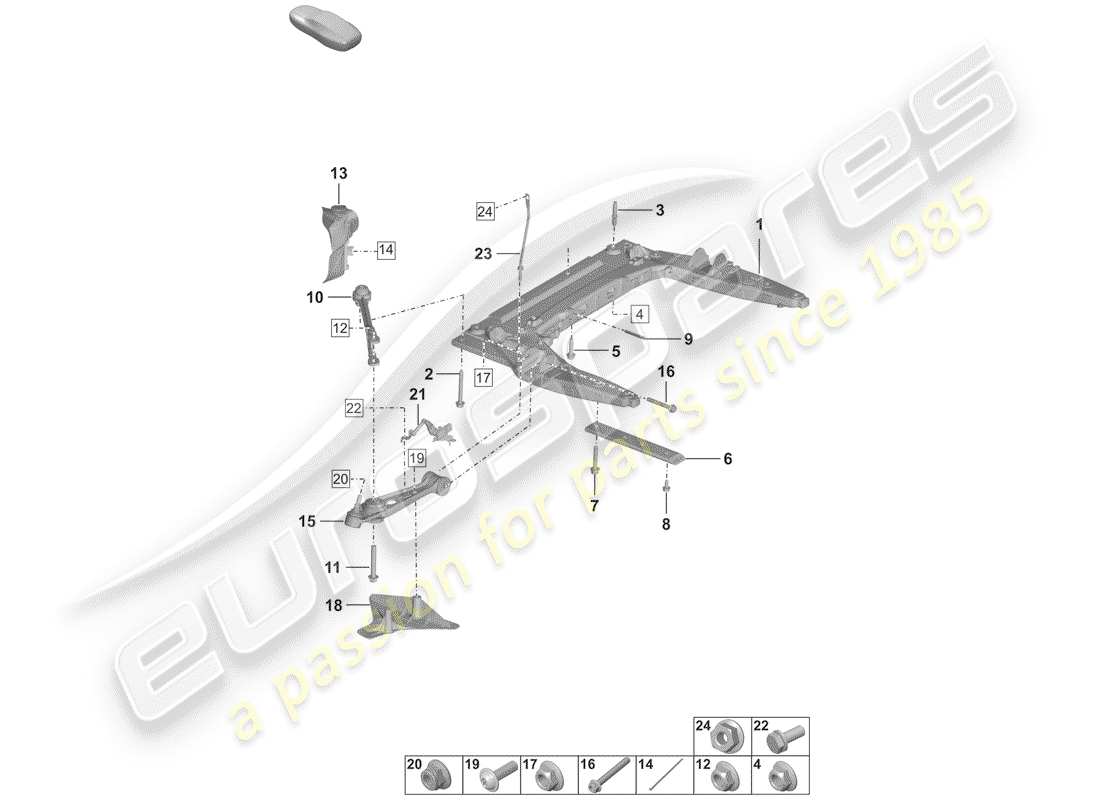 porsche 2019 (992-1) membro trasversale diagramma delle parti