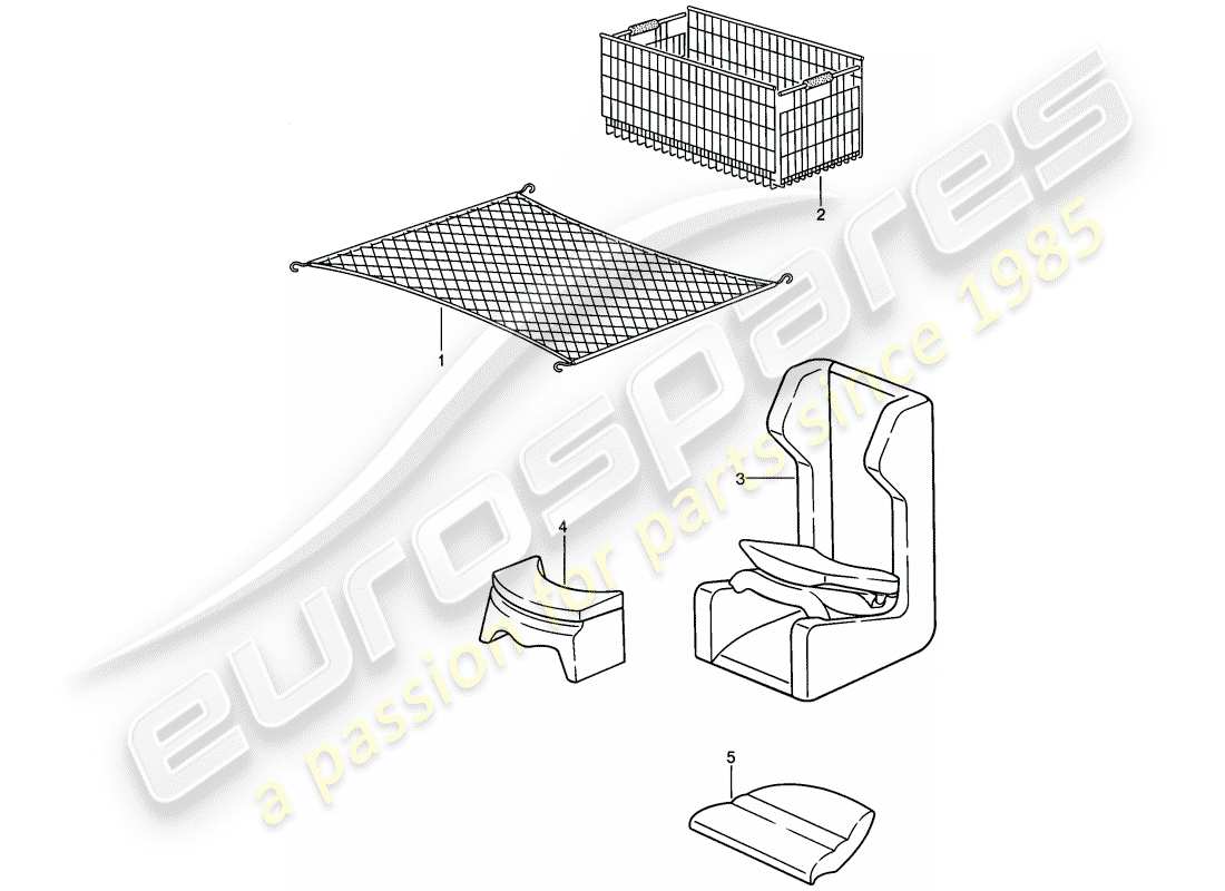 porsche 1988 (944) accessori diagramma delle parti