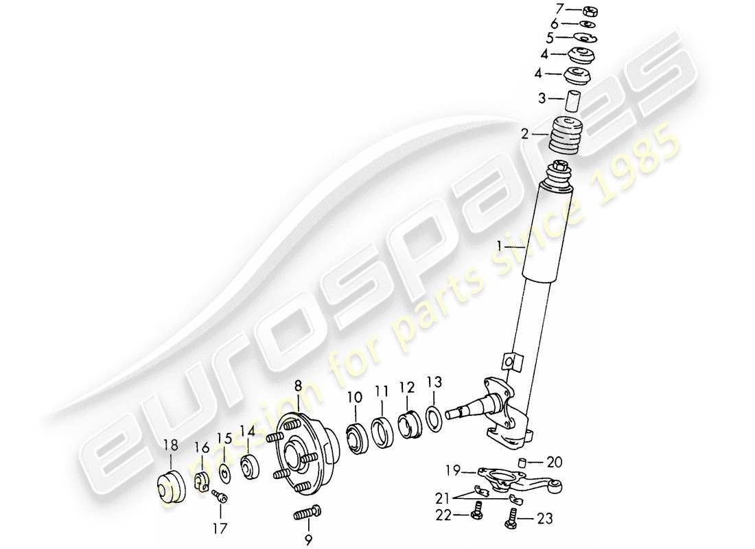 porsche 1966 (911/912) punta ammortizzatore - lubrificanti - d >> - mj 1968 schema delle parti