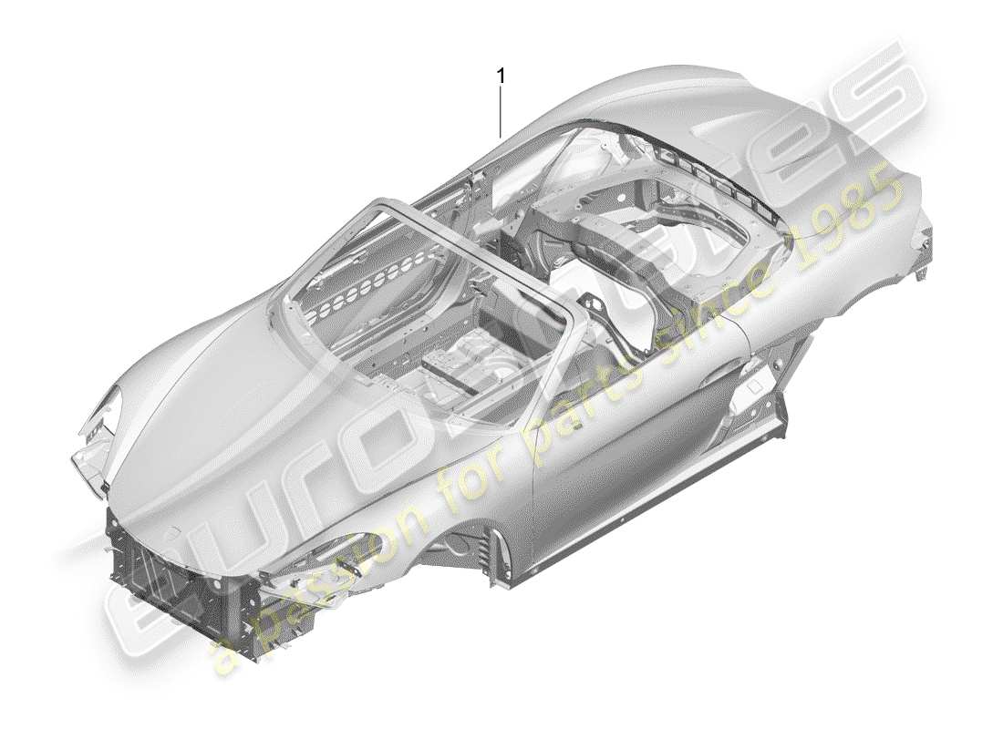porsche 2017 (718 boxster) carrozzeria diagramma delle parti
