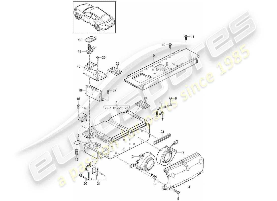 porsche 2013 (panamera 970) diagramma delle parti ibride