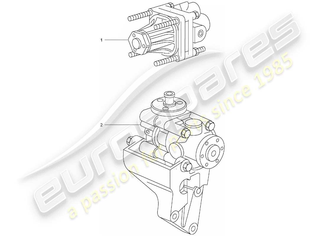 porsche replacement catalogue (1974) power-steering pump part diagram