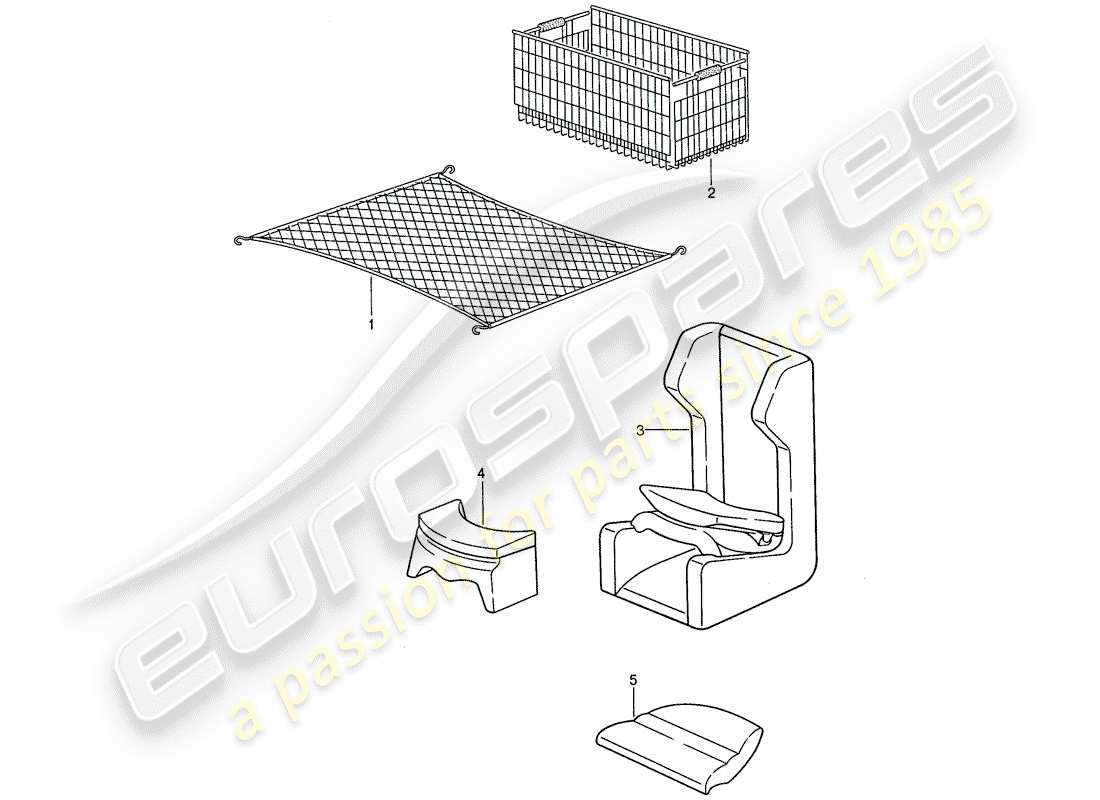 porsche 1989 (944) accessori diagramma delle parti