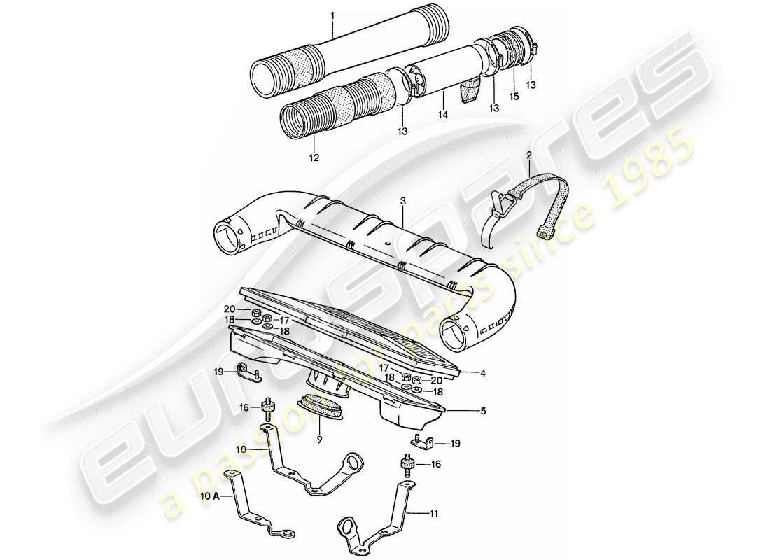 porsche 1990 (928) filtro dell'aria - lh-jetronic diagramma delle parti