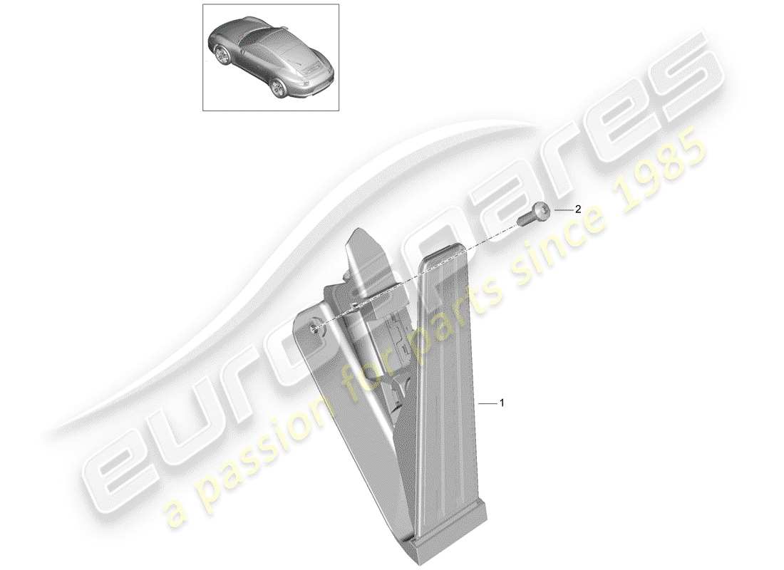 porsche 2012 (991-1) pedali diagramma delle parti