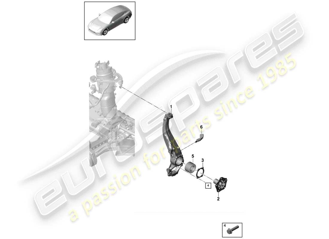 porsche 2017 (panamera 971-1) schema delle parti portaruota
