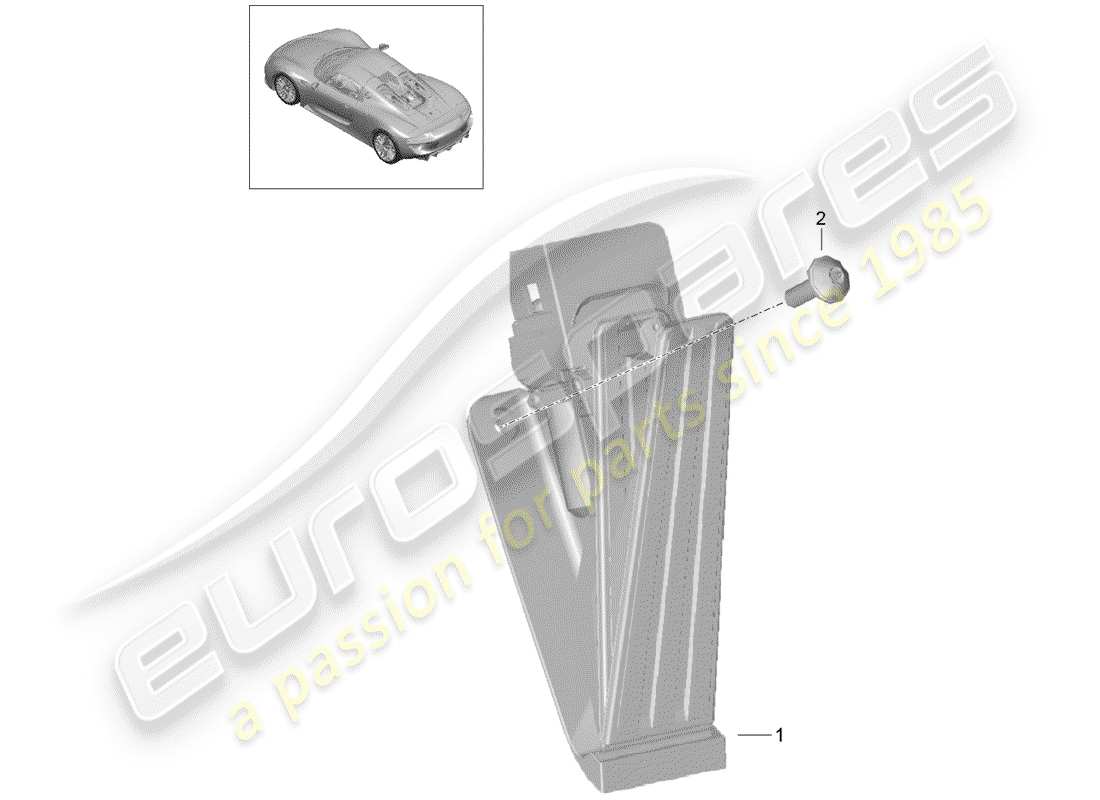 porsche 2015 (918 spyder) controllo dell'acceleratore diagramma delle parti