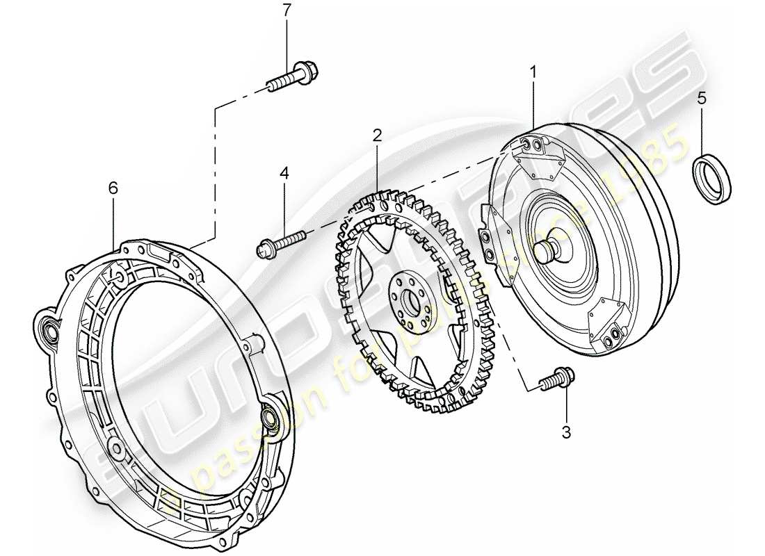 porsche 2009 997-2 turbo / gt2 schema delle parti tiptronic