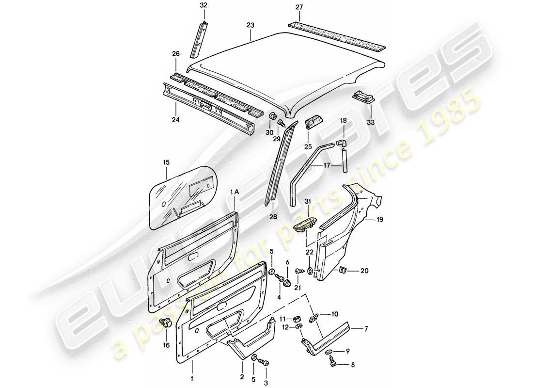 porsche 1979 (924) finiture diagramma delle parti