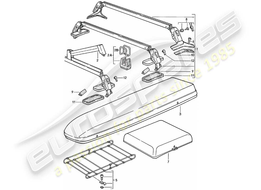porsche 1981 (924) sistema di trasporto sul tetto - - i - - until - 75 kg - d - mj 1981>> - mj 1982 schema delle parti