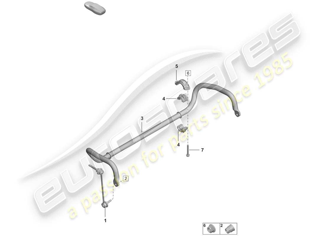 porsche 2019 (992-1) diagramma delle parti stabilizzatore