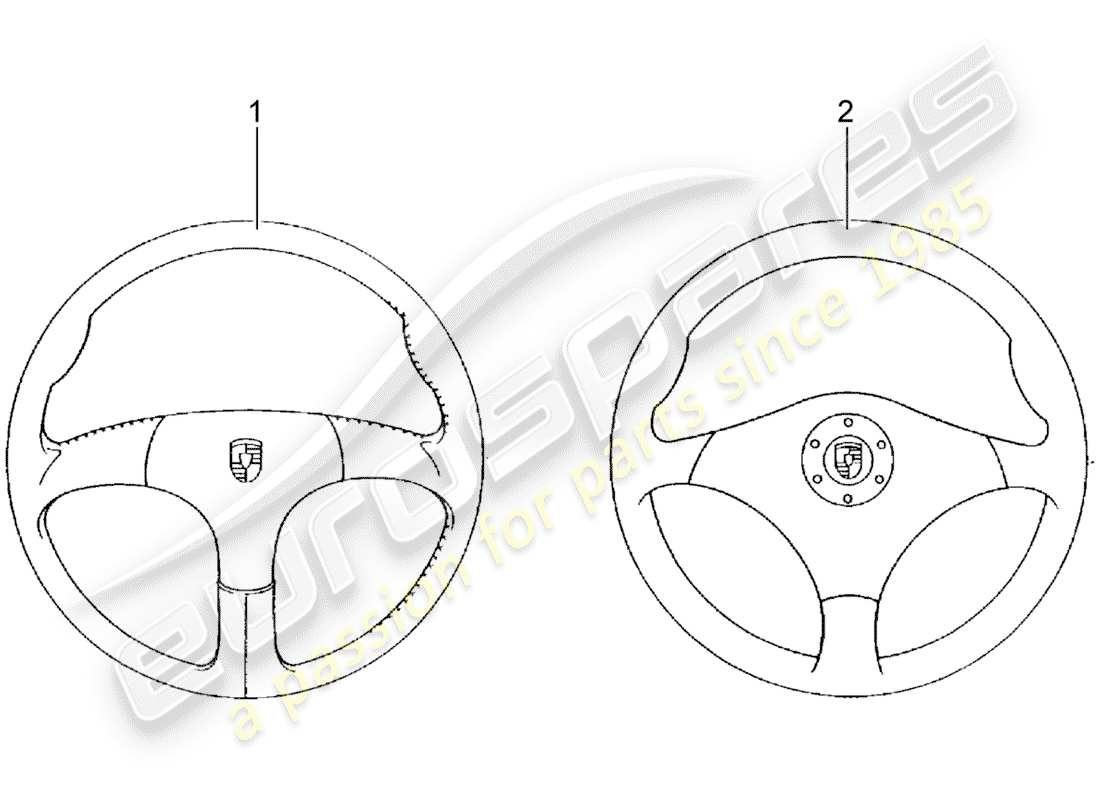 porsche 2012 (accessories) volante sportivo - senza: - airbag schema delle parti