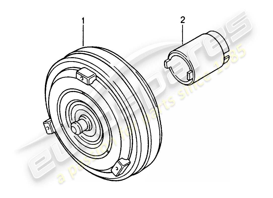 porsche 1994 (968) tiptronic - convertitore di coppia diagramma delle parti