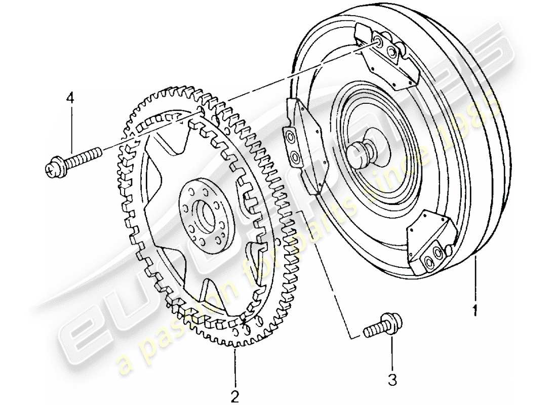 porsche 2000 (996) tiptronic - - convertitore di coppia - disco conduttore - d >> - mj 2001 schema delle parti