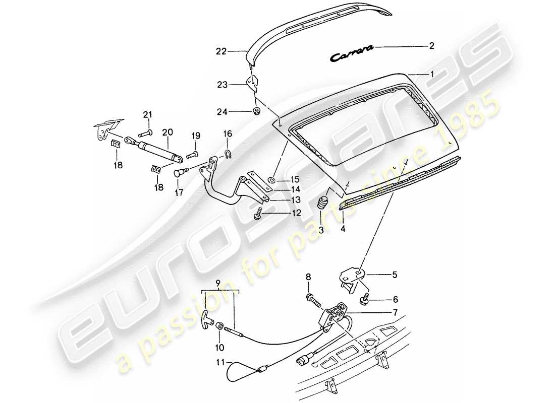 porsche 1994 (993) copertina diagramma delle parti