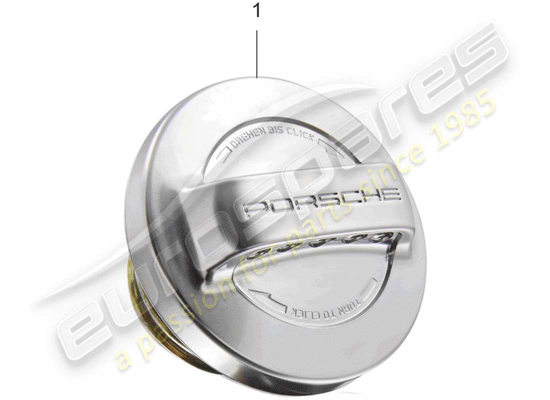 porsche 2012 (accessories) tappo serbatoio carburante - aspetto alluminio schema delle parti
