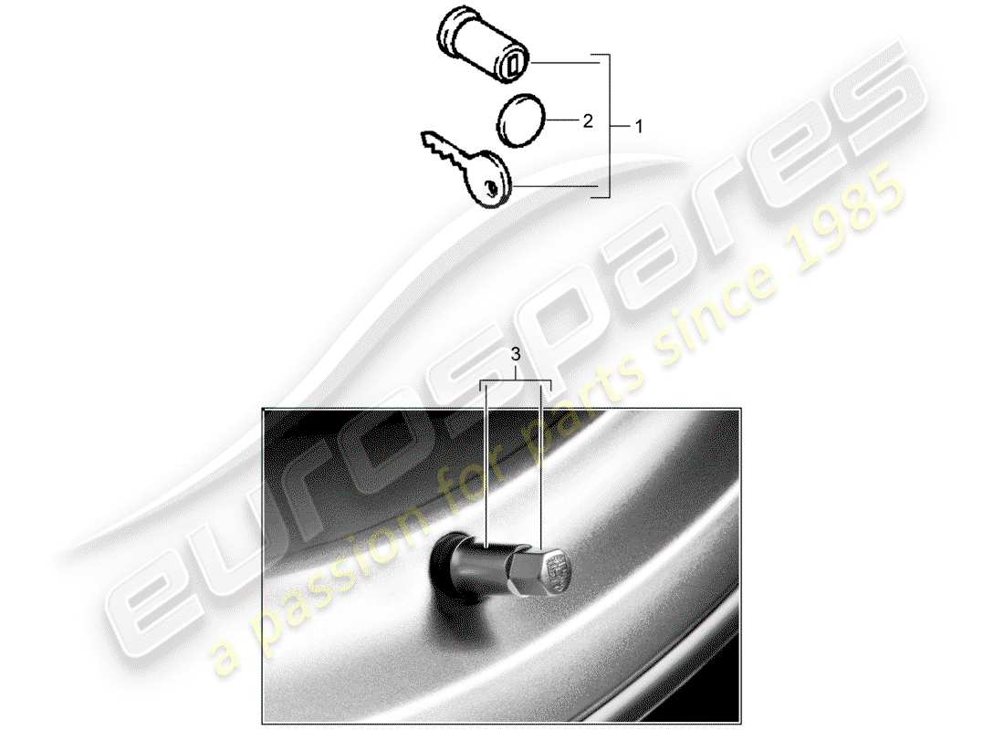 porsche 1973 (accessories) accessori ed altri diagramma delle parti