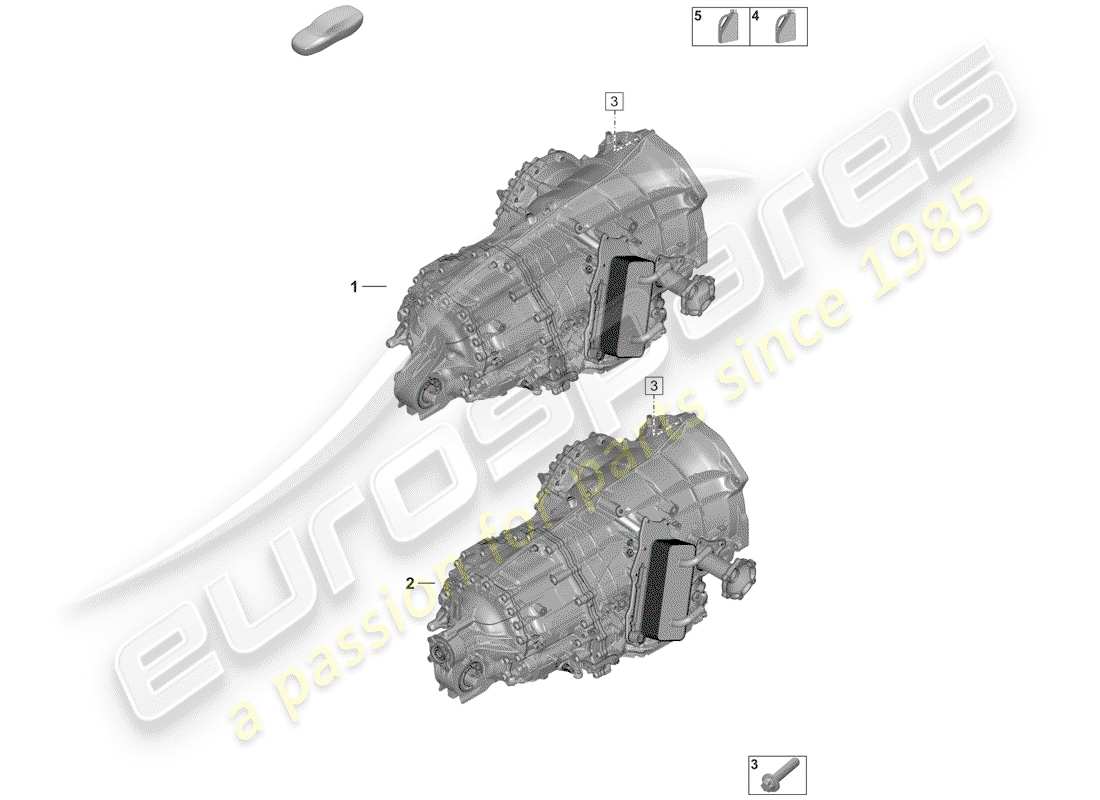 porsche 2019 (992-1) 8-speed schema delle parti del cambio a doppia frizione