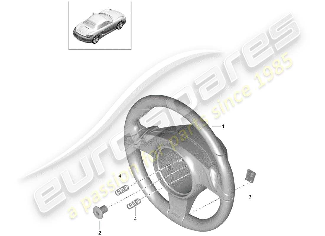 porsche 2013 (981 boxster) volanti diagramma delle parti