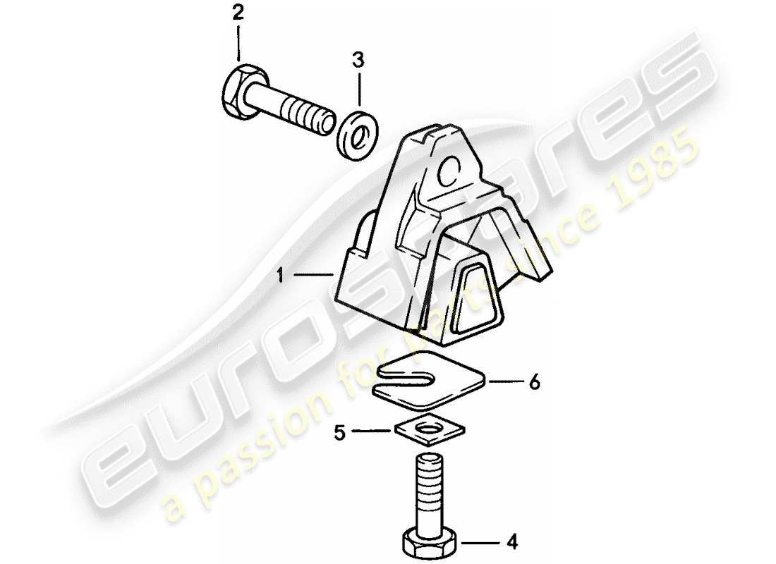 porsche 1986 (928) sospensioni trasmissione - cambio manuale diagramma delle parti