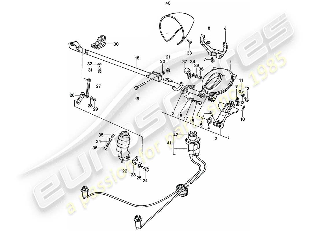 porsche 1981 (928) faro pop-up diagramma delle parti