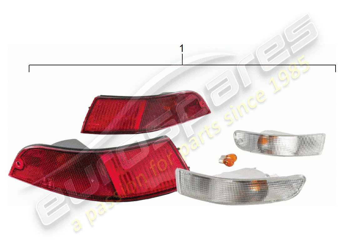 porsche 2012 (accessories) indicatore di direzione - luce posteriore schema parte