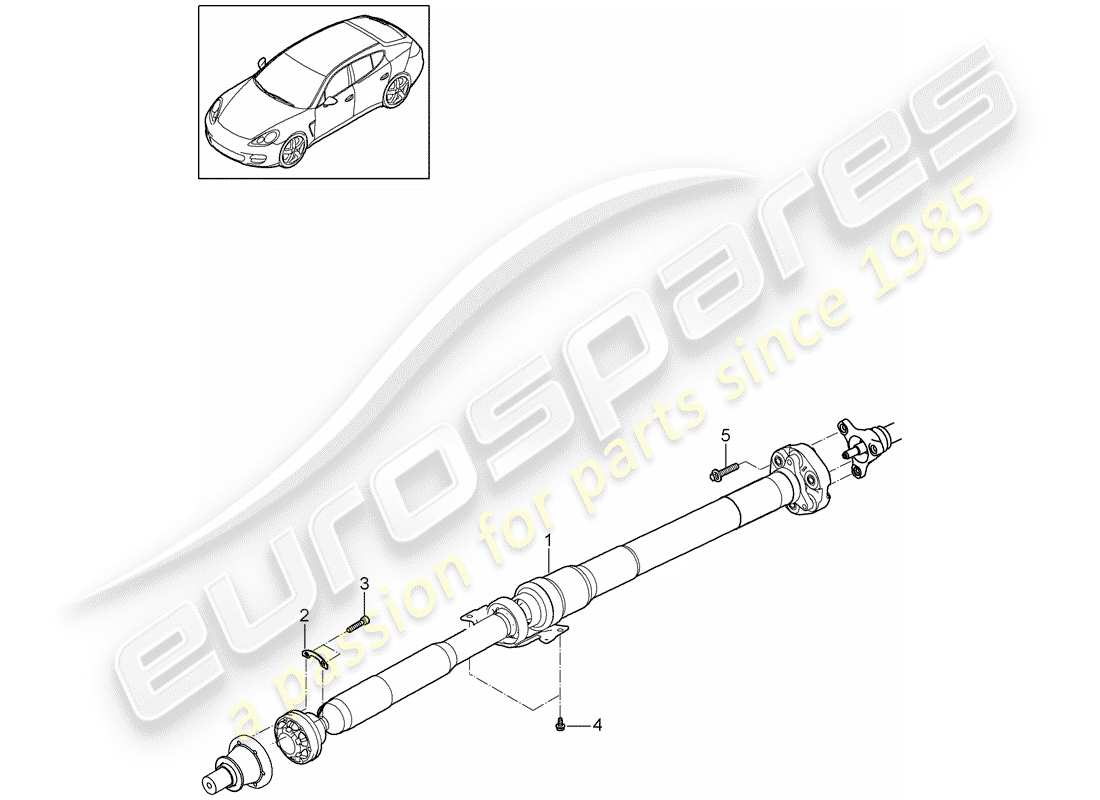 porsche 2013 (panamera 970) albero dell'elica diagramma delle parti