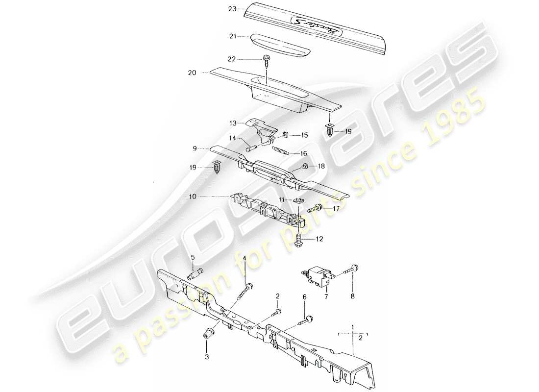 porsche 1999 (986 boxster) rivestimento - schema delle parti soglia