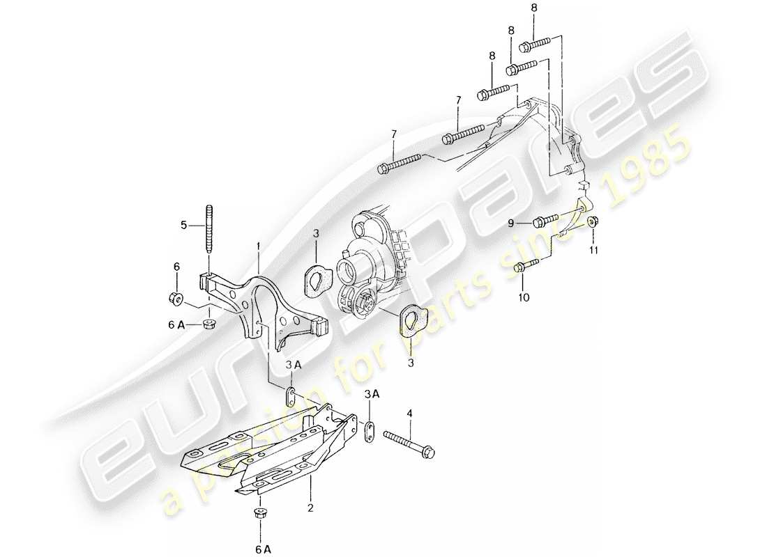 porsche 2000 (996) tiptronic - montaggio cambio - motore - d >> - mj 2001 schema delle parti