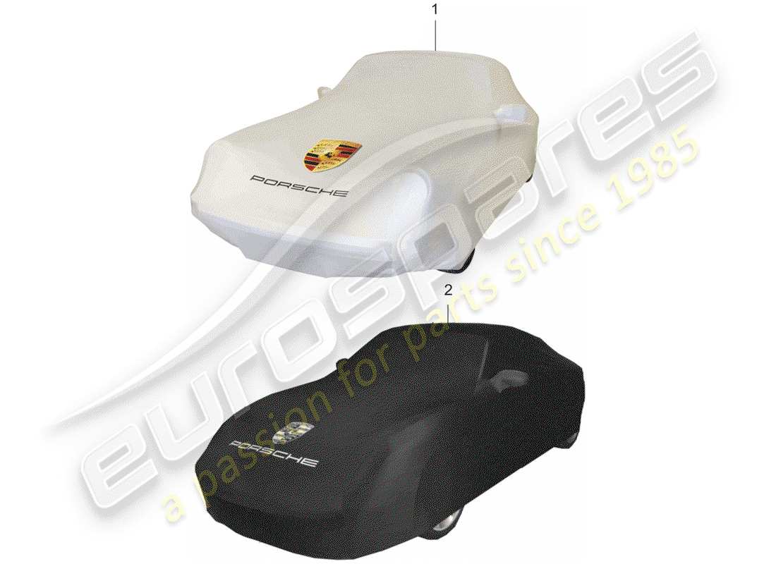 porsche 2005 (accessories) copertura del veicolo diagramma delle parti