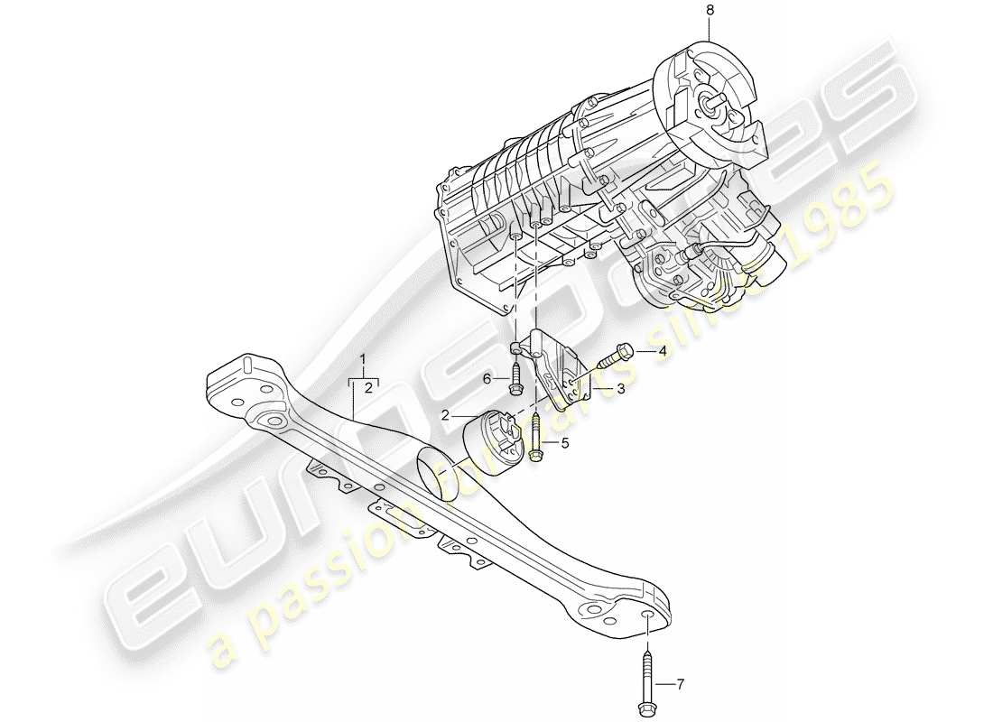 porsche 2006 (cayenne e1 9pa) scatola di trasferimento diagramma delle parti