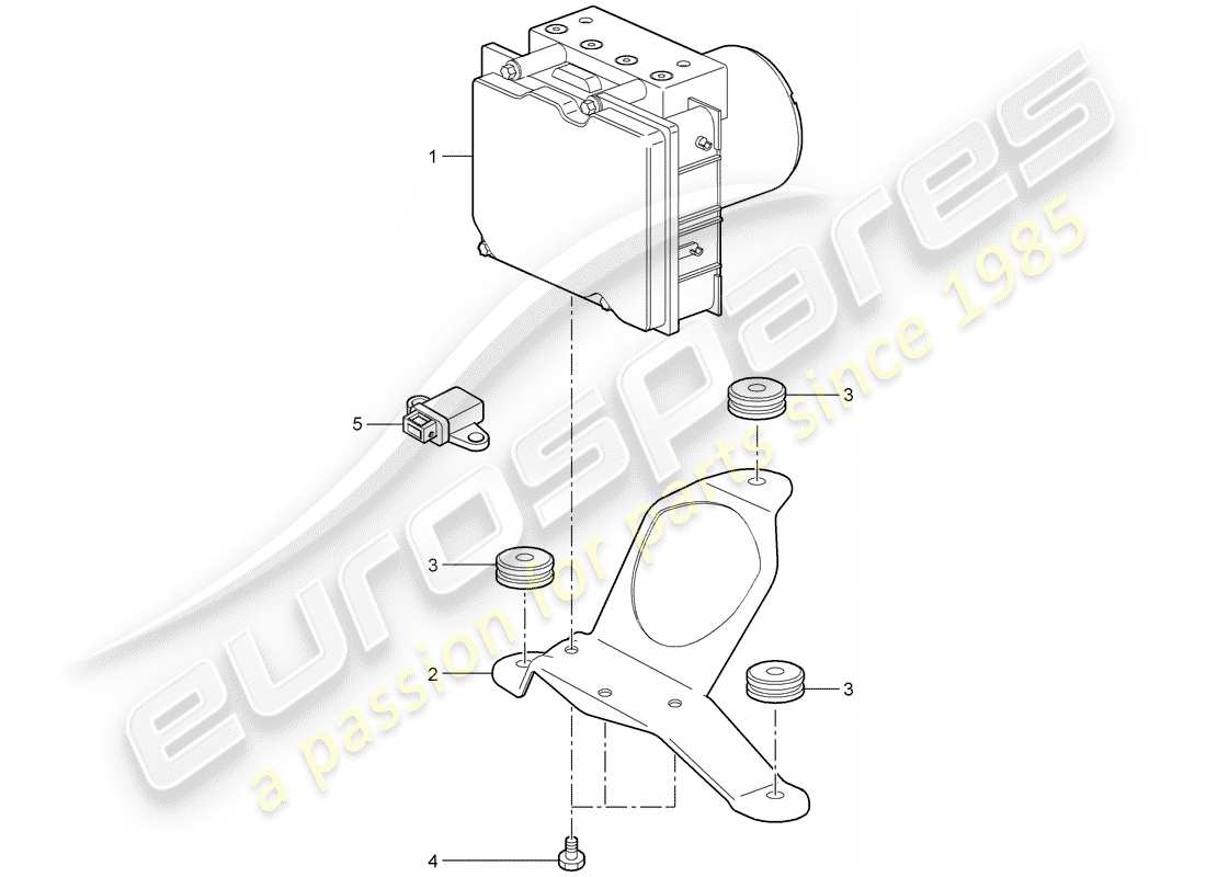porsche 2007 (997-1 gt3) unità idraulica diagramma delle parti