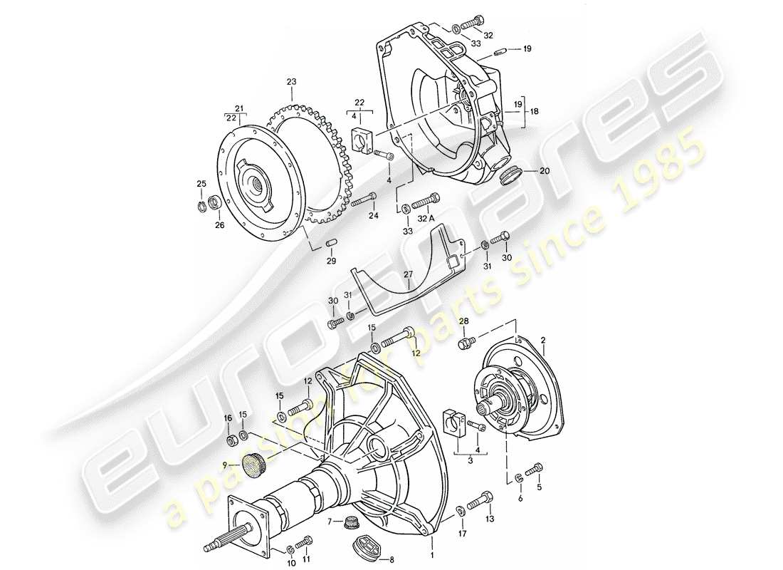 porsche 1990 (944) tubo centrale - per - cambio automatico - d >> - mj 1989 schema delle parti
