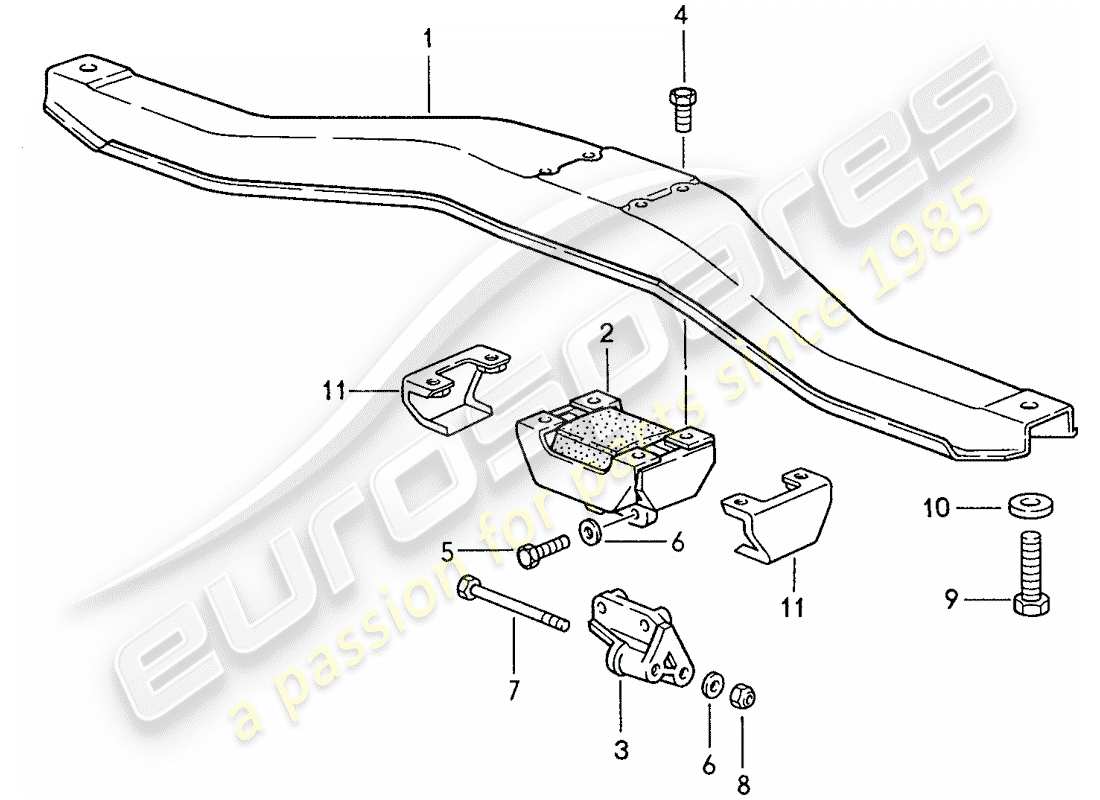 porsche 1991 (944) sospensione trasmissione - per - cambio manuale diagramma delle parti