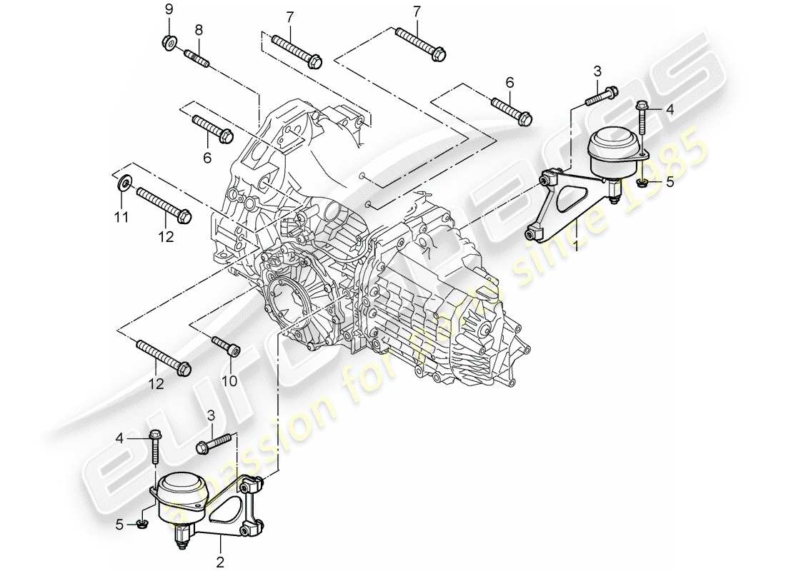porsche 2006 (987 cayman) cambio manuale diagramma delle parti