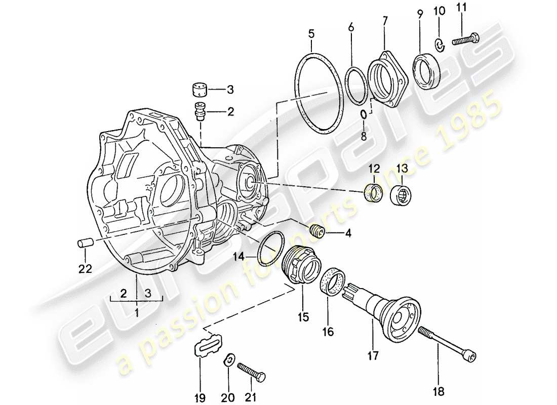 porsche 1990 (944) trasmissione di ricambio - scatola trasmissione finale - per - cambio automatico - d >> - mj 1989 schema delle parti