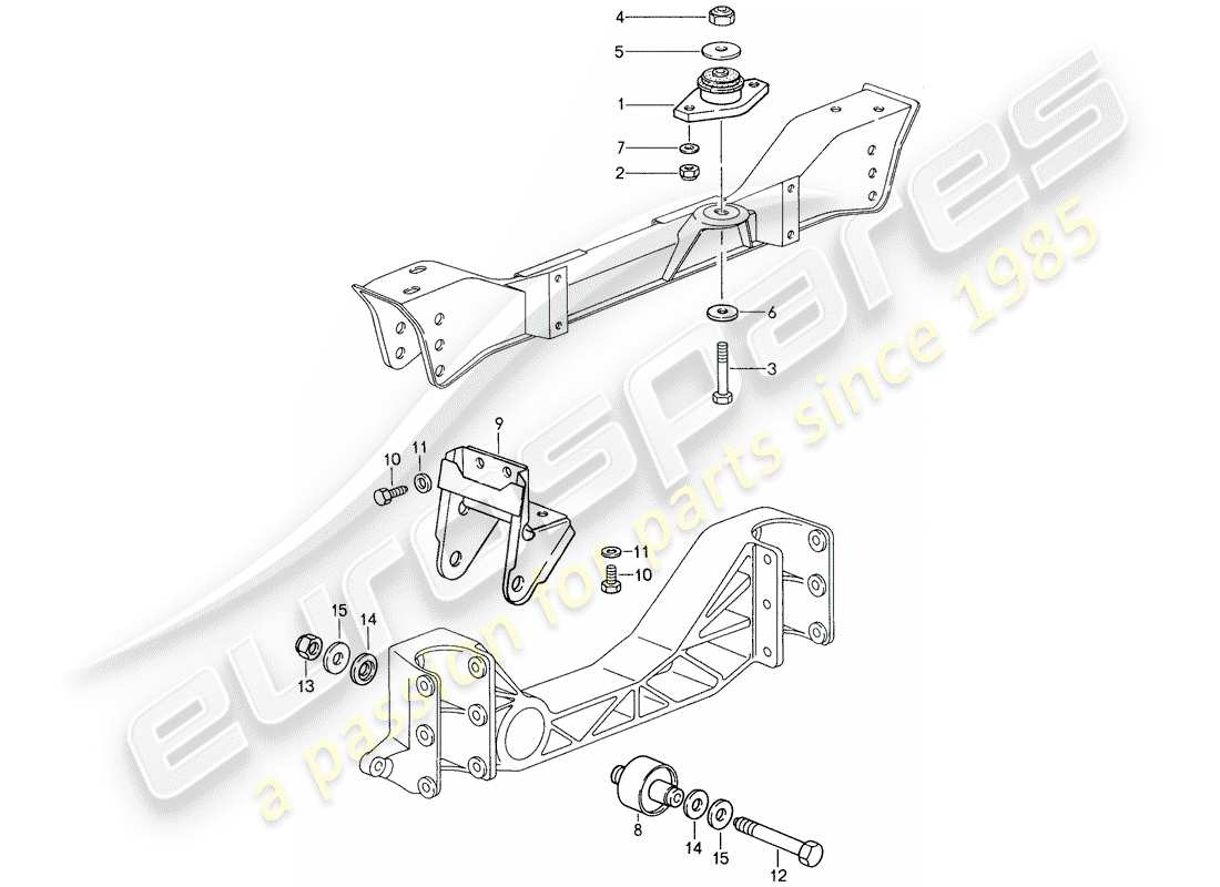 porsche 1987 (959) sospensione della trasmissione diagramma delle parti